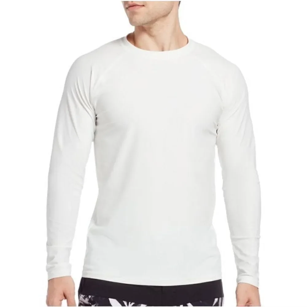 DSG Men's White Manny Long Sleeve Rash Guard Tee
